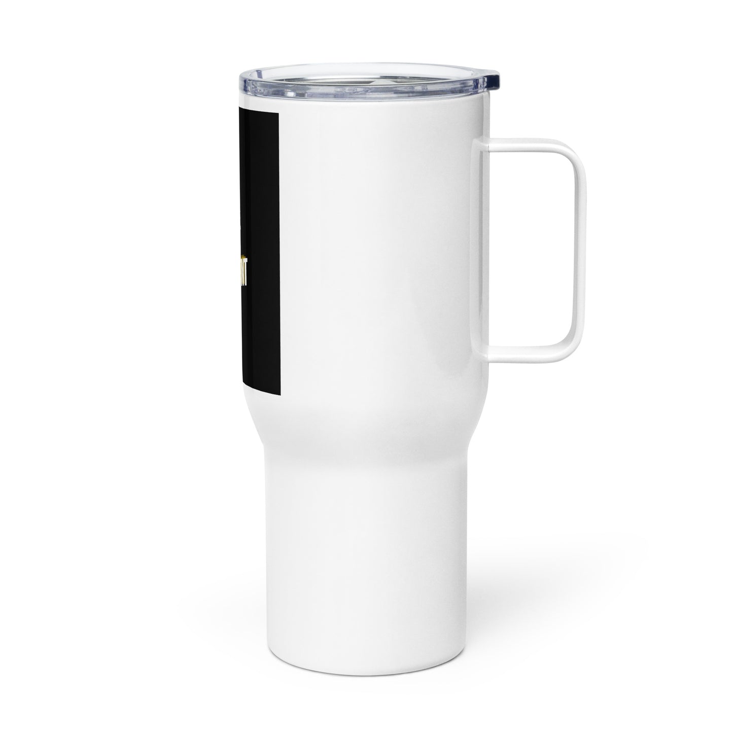 Travel mug with a handle