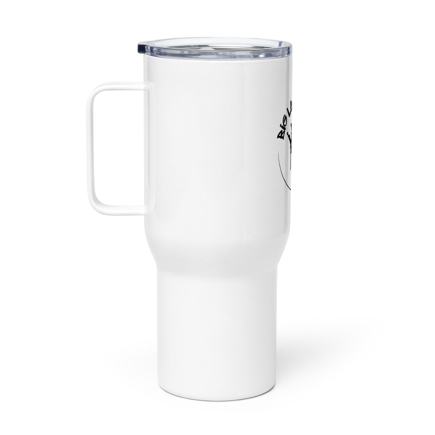 Travel mug with a handle